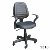 Cadeira executiva giratótia alta c/ costura e braços fixos - mod. 1218