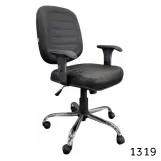 cadeira diretor c/ costura e braços reguláveis - mod. 1319