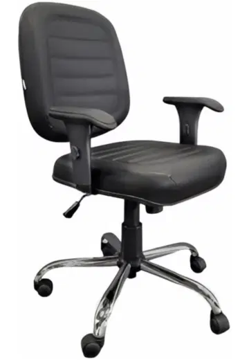 cadeira diretor c/ costura e braços reguláveis - modelo 1319