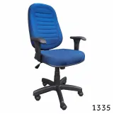 cadeira presidente costurada c/ braços reguláveis - mod. 1335
