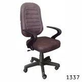 cadeira presidente costurada c/ braços fixos - mod. 1336