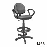 CADEIRA CAIXA EXECUTIVA GOMADA C/ LÂMINA - BRAÇOS  FK 55 PP