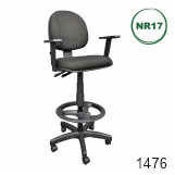 CADEIRA CAIXA BACK SYSTEM - EXECUTIVA GOMADA - BRAÇO SIX - Atende NR 17