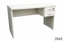 Mesa Reta c/ 2 Gavetas - Linha 30mm - Branca ou Cinza