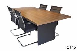 Mesa para Reunião - M40 - Preto c/ Madeirado - Maranello